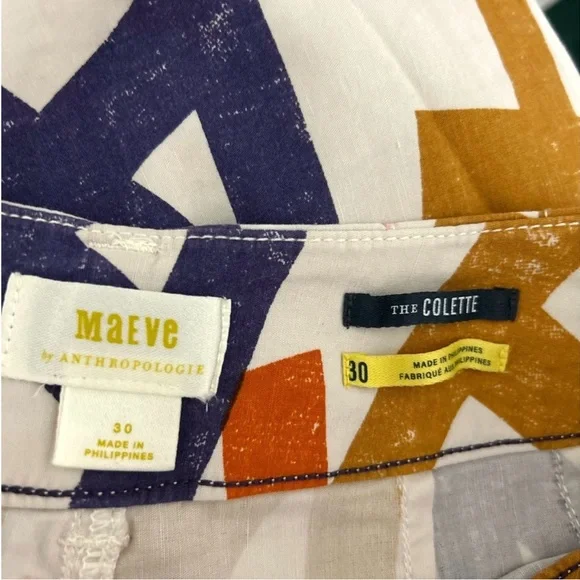 ⭐️Anthro Maeve JE TAIME Pattern Collette Wide Leg Pant sz 30⭐️ - Picture 8 of 8